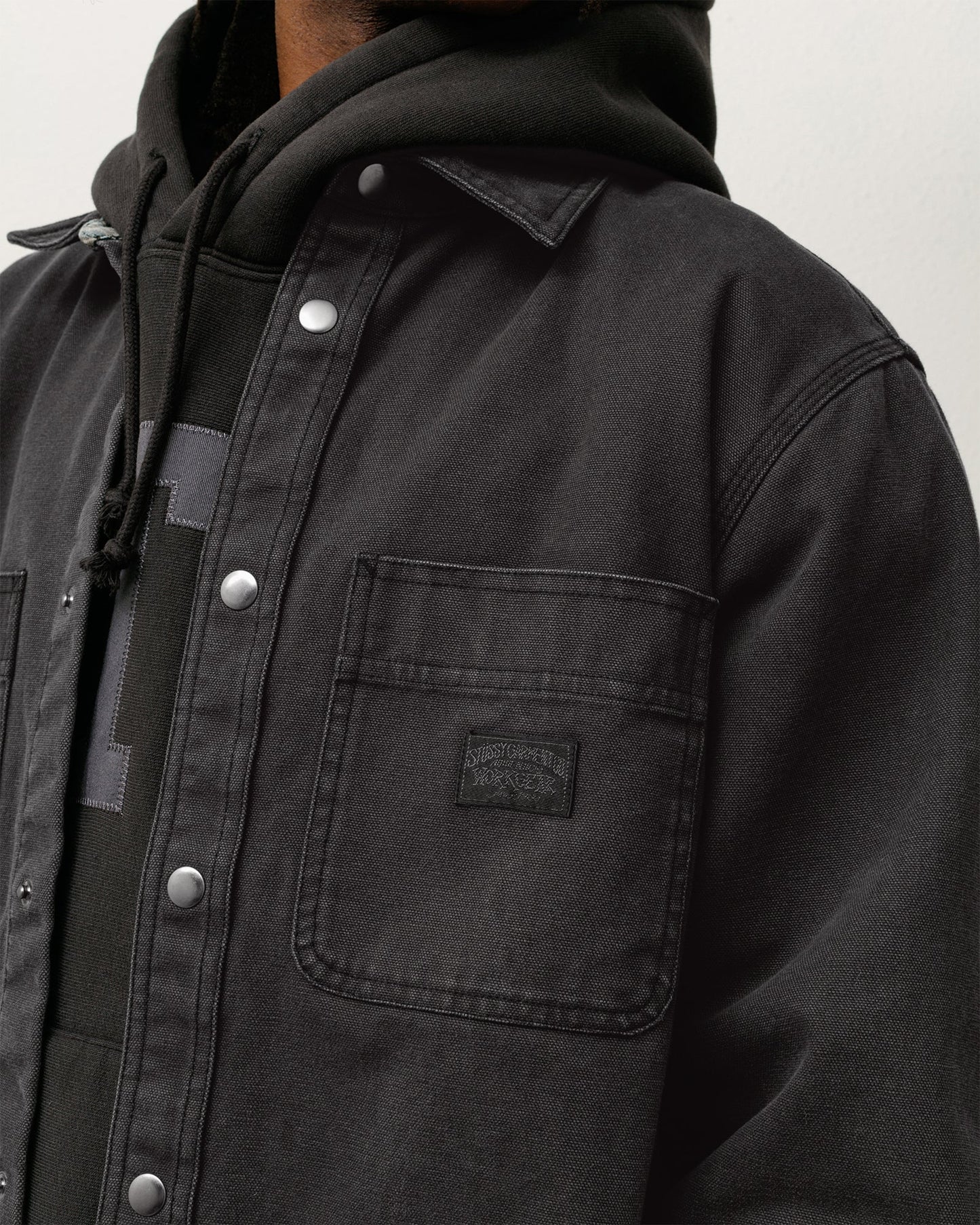 HEAVY WASHED CANVAS SHIRT ЅТÜЅЅΥ