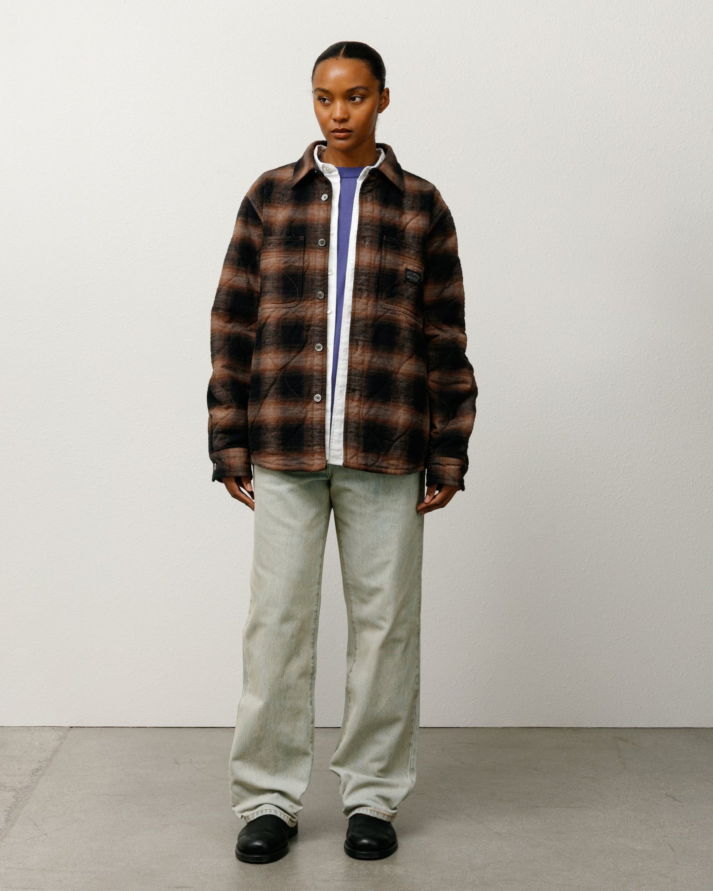 QUILTED PLAID SHIRT JACKET ЅТÜЅЅΥ