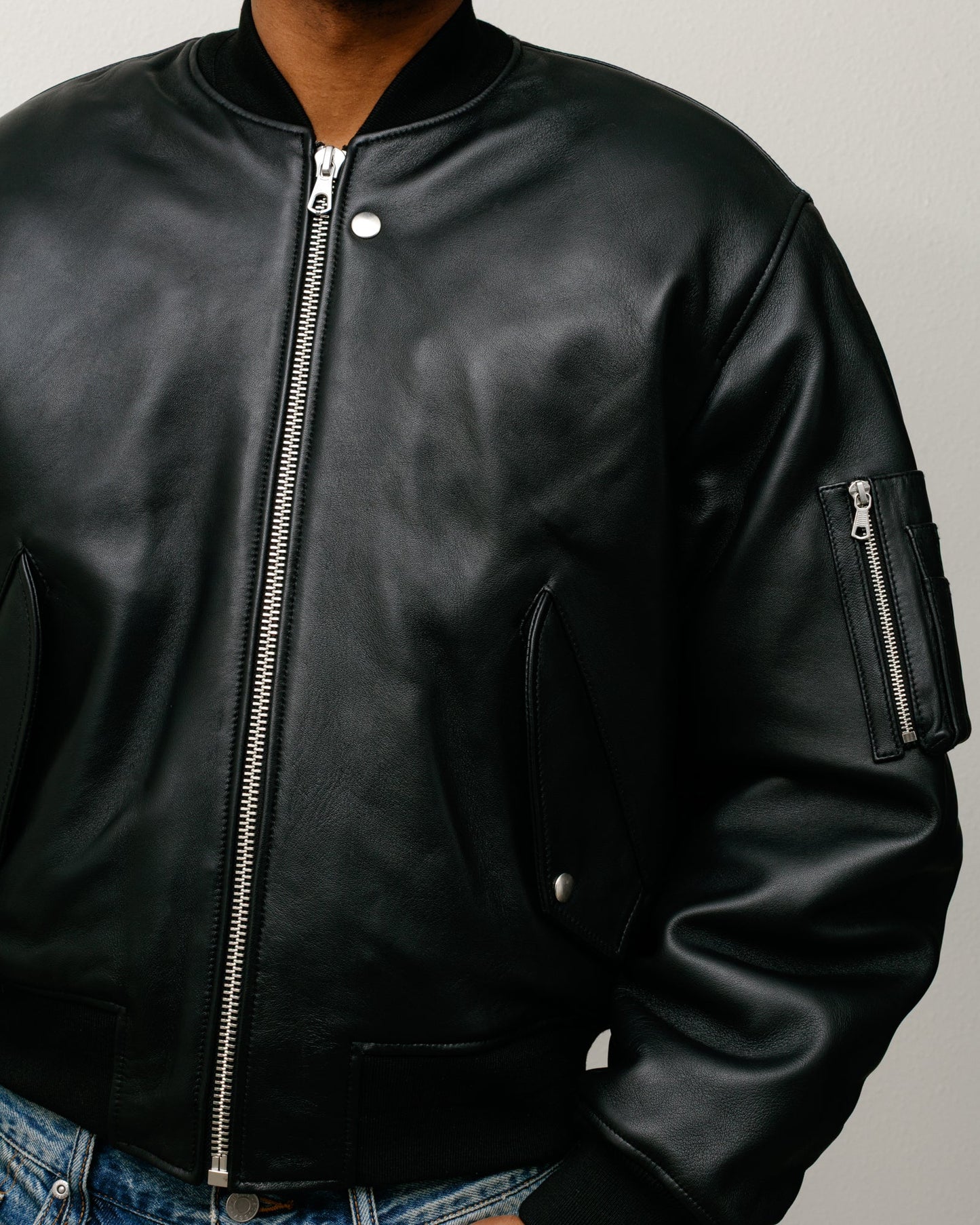 LEATHER BUILT BOMBER ЅТÜЅЅΥ