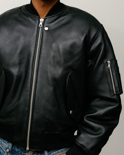 LEATHER BUILT BOMBER ЅТÜЅЅΥ