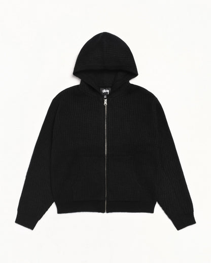WAFFLE CASHMERE ZIP HOOD SWEATER ЅТÜЅЅΥ
