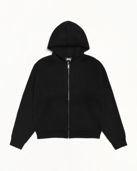 WAFFLE CASHMERE ZIP HOOD SWEATER ЅТÜЅЅΥ