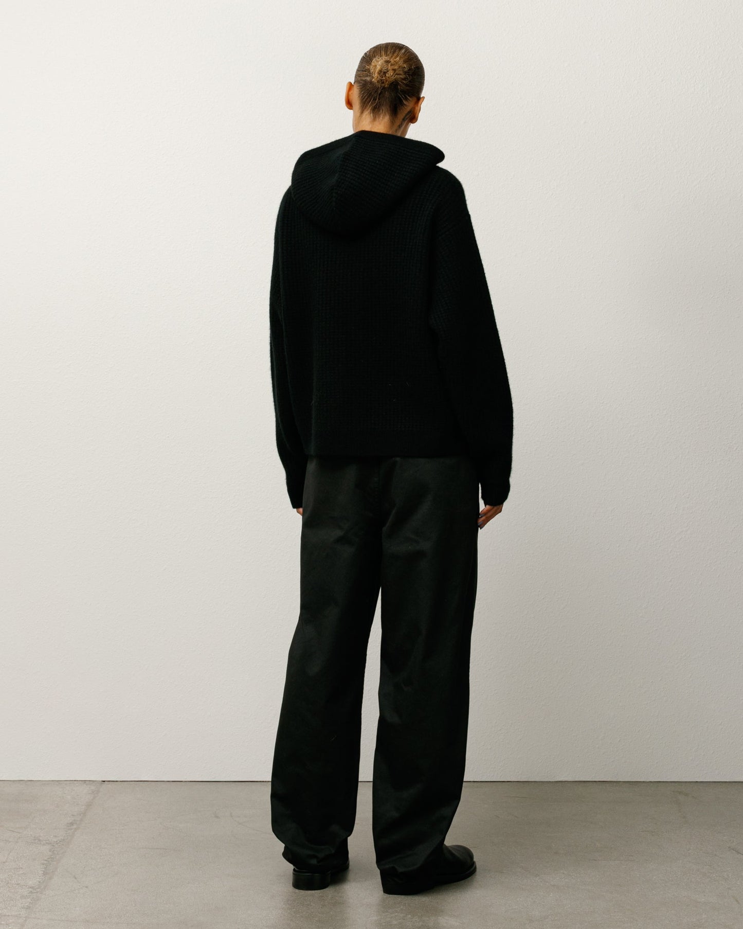 WAFFLE CASHMERE ZIP HOOD SWEATER ЅТÜЅЅΥ