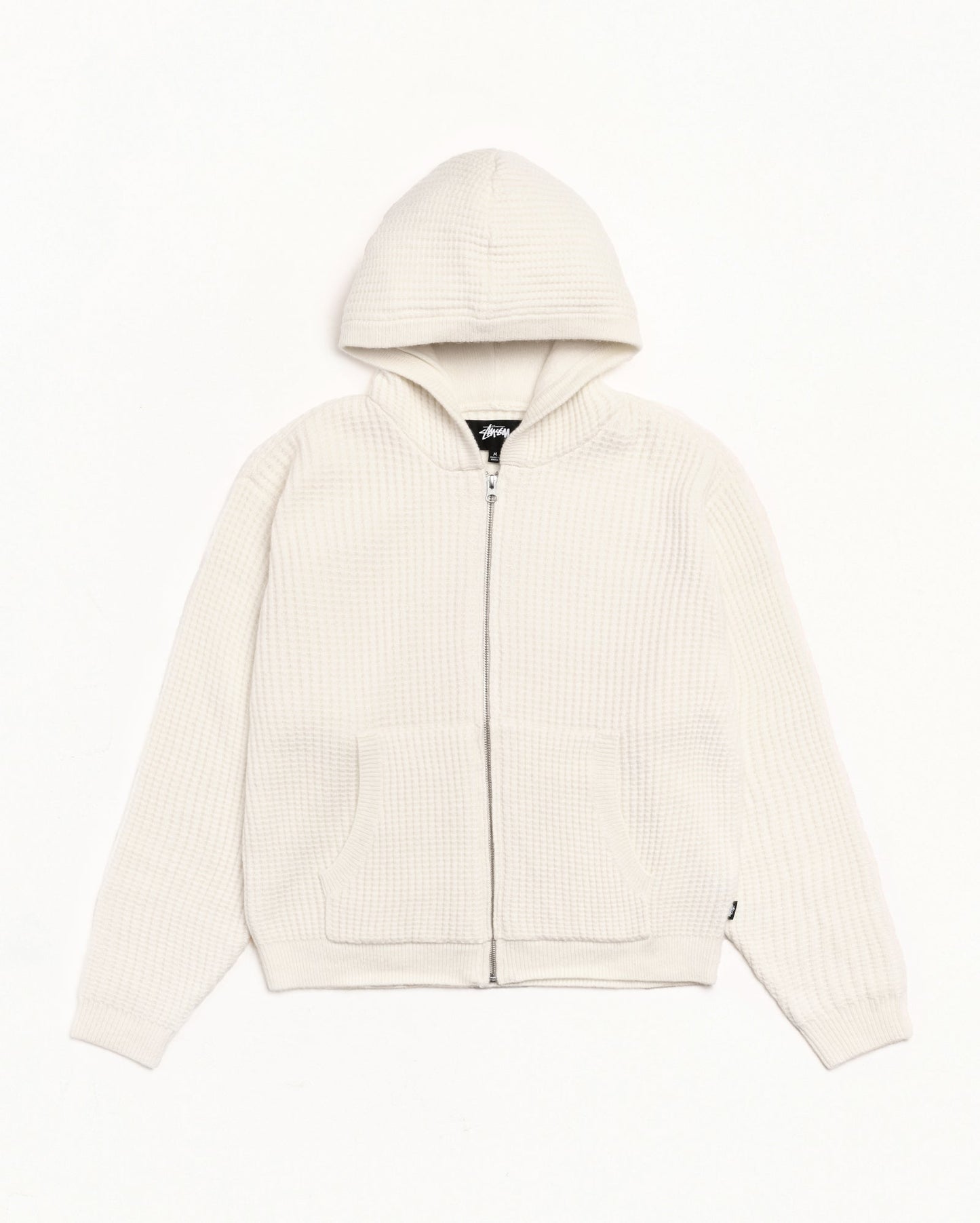 WAFFLE CASHMERE ZIP HOOD SWEATER ЅТÜЅЅΥ