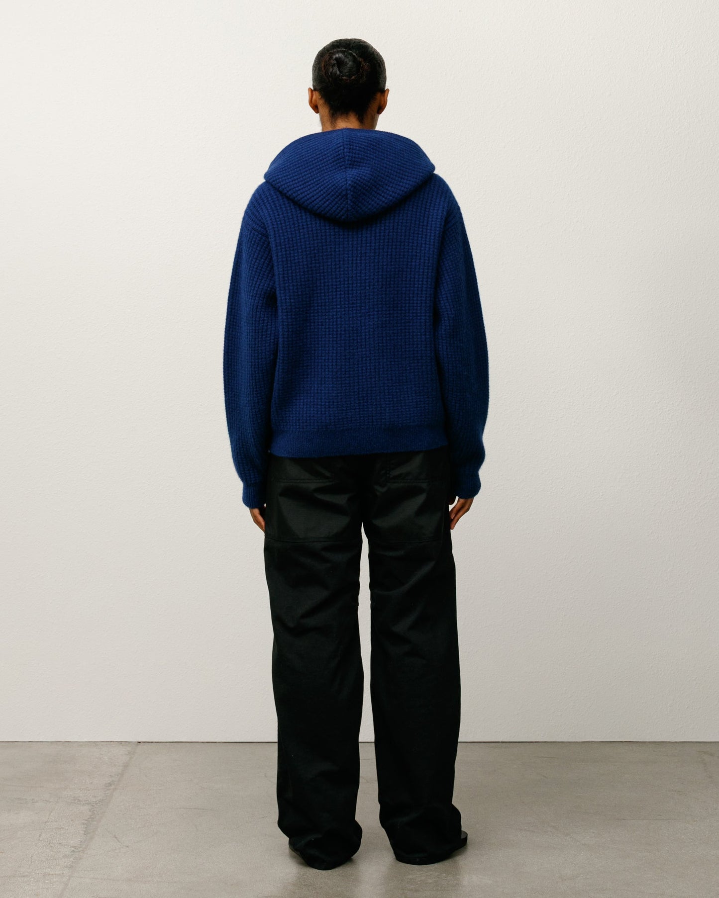 WAFFLE CASHMERE ZIP HOOD SWEATER ЅТÜЅЅΥ