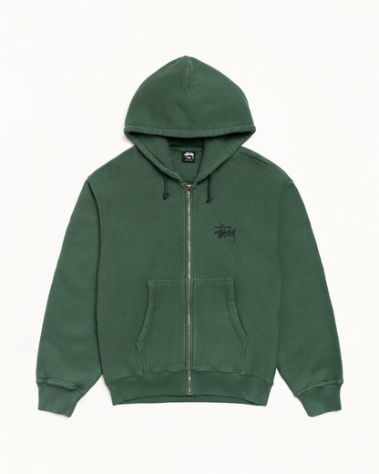 BASIC ЅТÜЅЅΥ ZIP HOODIE PIGMENT DYED