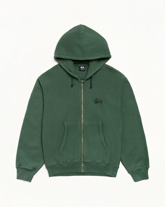 BASIC ЅТÜЅЅΥ ZIP HOODIE PIGMENT DYED