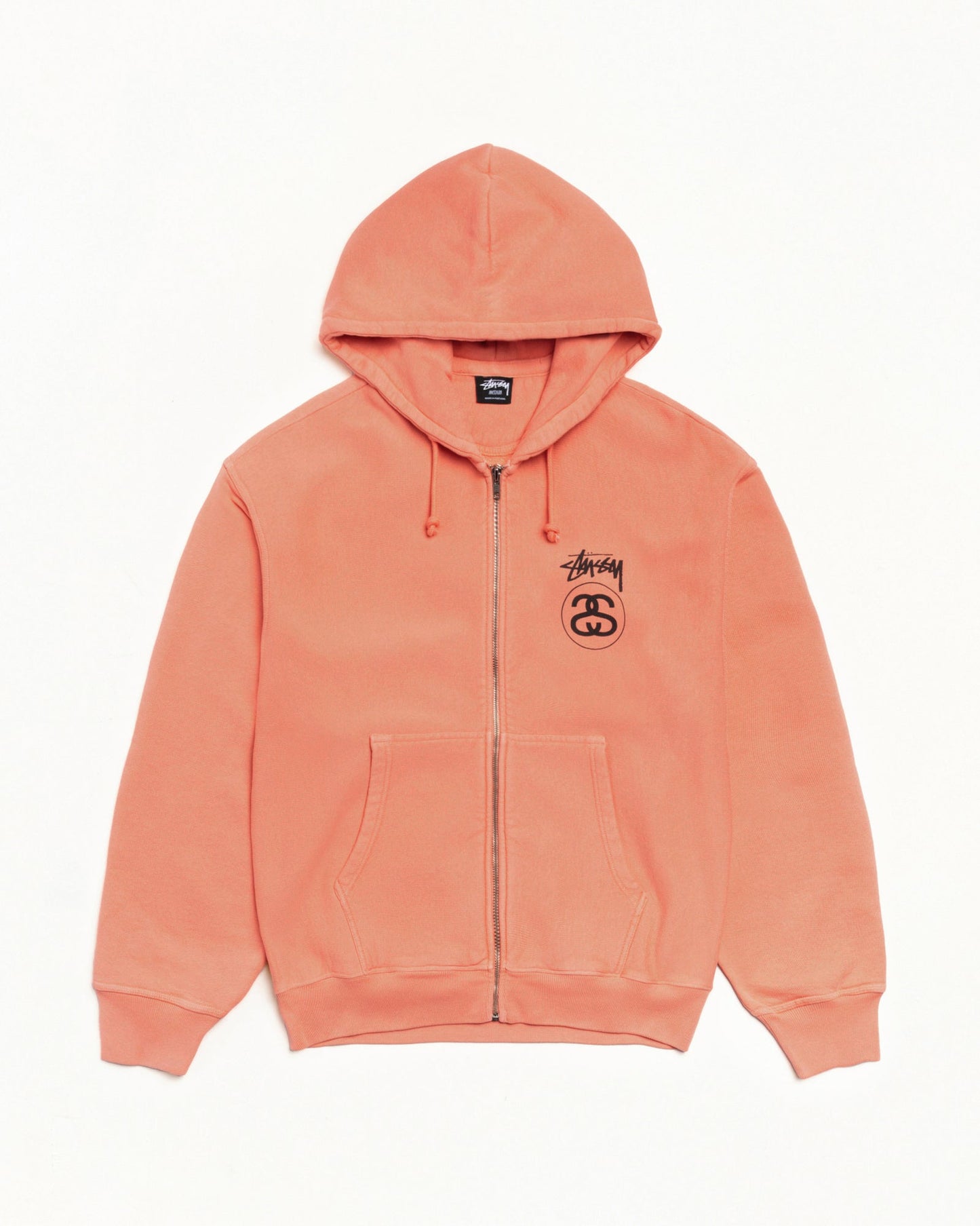 STOCK LINK ZIP HOODIE PIGMENT DYED ЅТÜЅЅΥ